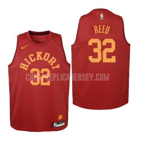 2018-19 youth indiana pacers davon reed 32 red hardwood classics replica jersey
