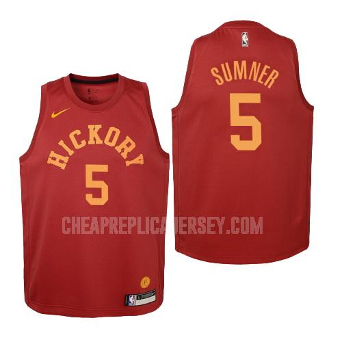 2018-19 youth indiana pacers edmond sumner 5 red hardwood classics replica jersey