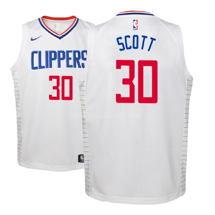 2018-19 youth los angeles clippers mike scott 30 white association replica jersey