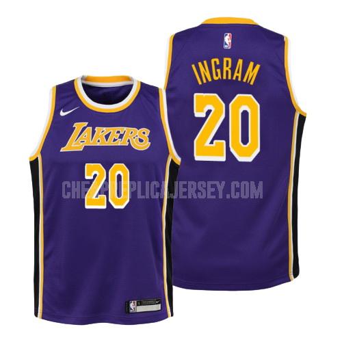 2018-19 youth los angeles lakers andre ingram 20 purple statement replica jersey