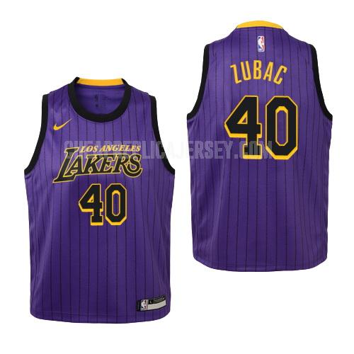 2018-19 youth los angeles lakers ivica zubac 40 purple city edition replica jersey