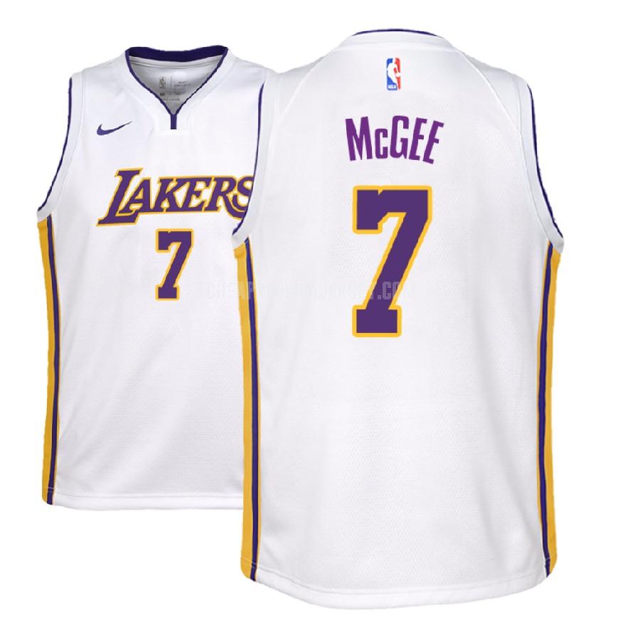 2018-19 youth los angeles lakers javale mcgee 7 white association replica jersey