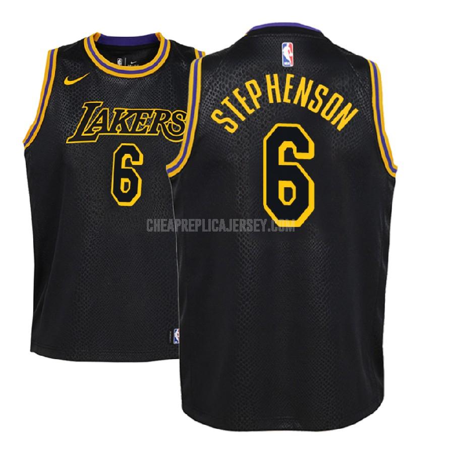 2018-19 youth los angeles lakers lance stephenson 6 black city edition replica jersey