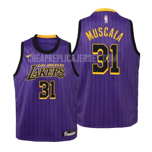 2018-19 youth los angeles lakers mike muscala 31 purple city edition replica jersey
