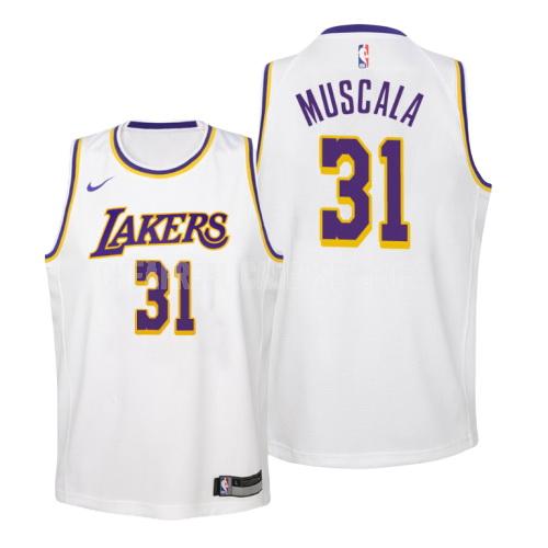 2018-19 youth los angeles lakers mike muscala 31 white association replica jersey