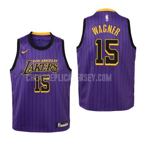 2018-19 youth los angeles lakers moritz wagner 15 purple city edition replica jersey