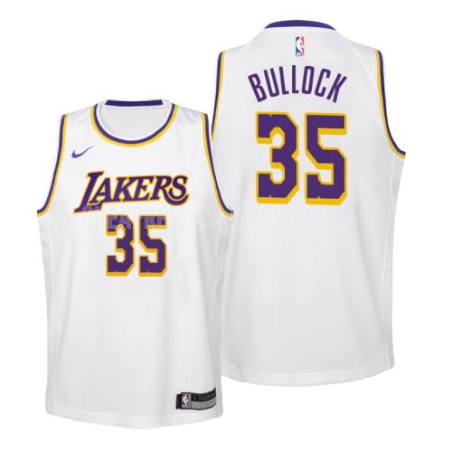 2018-19 youth los angeles lakers reggie bullock 35 white association replica jersey