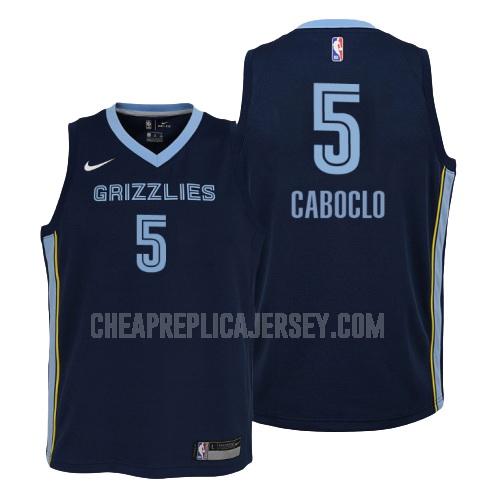 2018-19 youth memphis grizzlies bruno caboclo 5 blue icon replica jersey