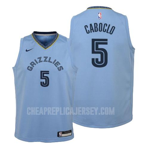 2018-19 youth memphis grizzlies bruno caboclo 5 navy statement replica jersey