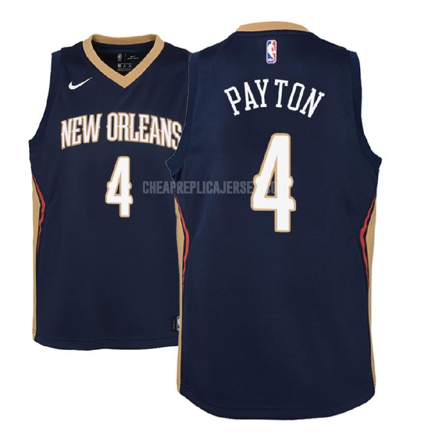 2018-19 youth new orleans pelicans elfrid payton 4 navy icon replica jersey