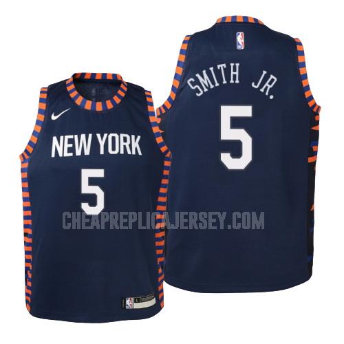 2018-19 youth new york knicks dennis smith jr 5 navy city edition replica jersey