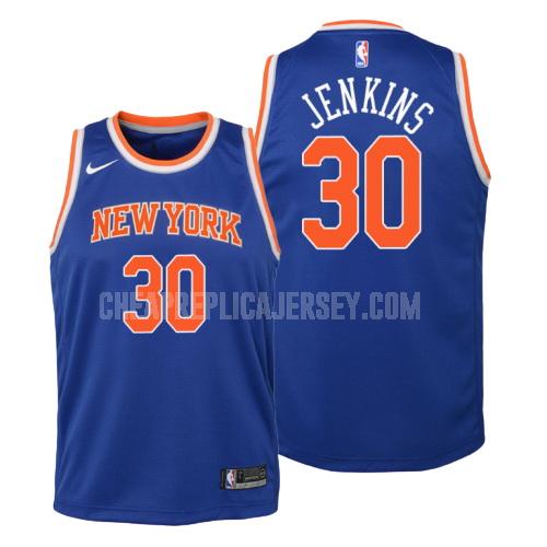2018-19 youth new york knicks john jenkins 30 blue icon replica jersey