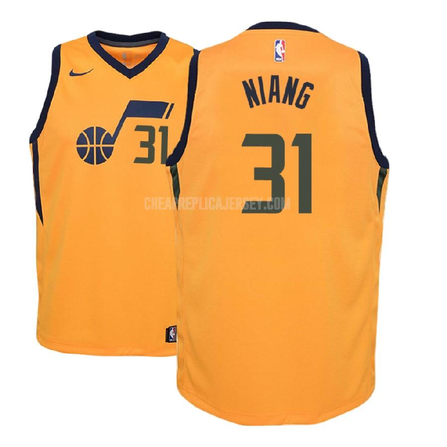 2018-19 youth utah jazz georges niang 31 yellow statement replica jersey
