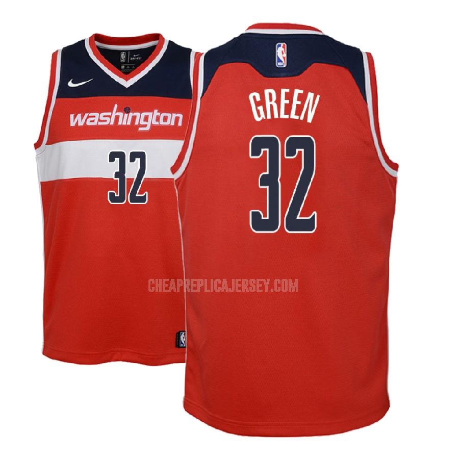 2018-19 youth washington wizards jeff green 32 red icon replica jersey