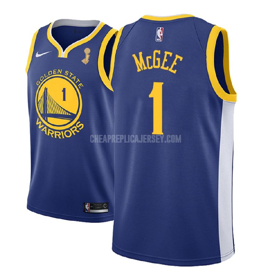 2018 men's golden state warriors javale mcgee 1 blue champions icon replica jersey
