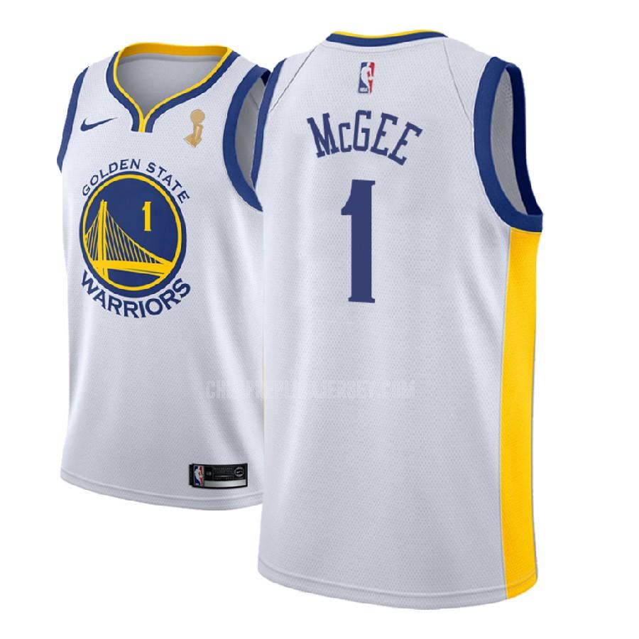 2018 men's golden state warriors javale mcgee 1 white champions association replica jersey