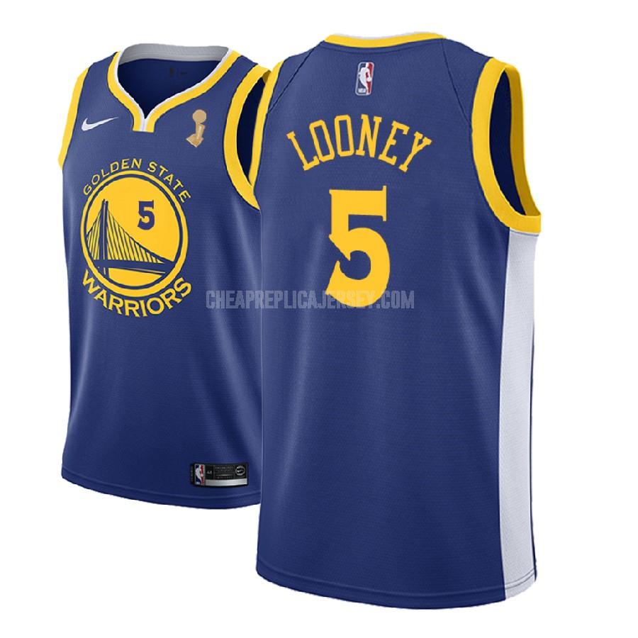 2018 men's golden state warriors kevon looney 5 blue champions icon replica jersey