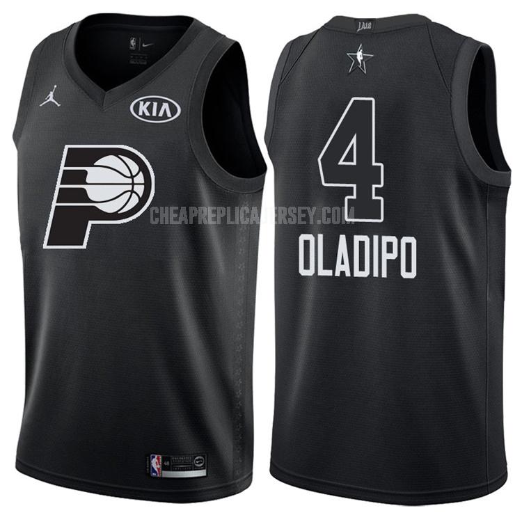 2018 men's indiana pacers victor oladipo 4 black nba all-star replica jersey