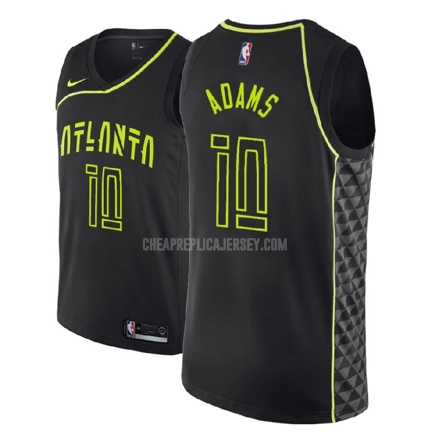 2018 nba draft men's atlanta hawks jaylen adams 10 black city edition replica jersey