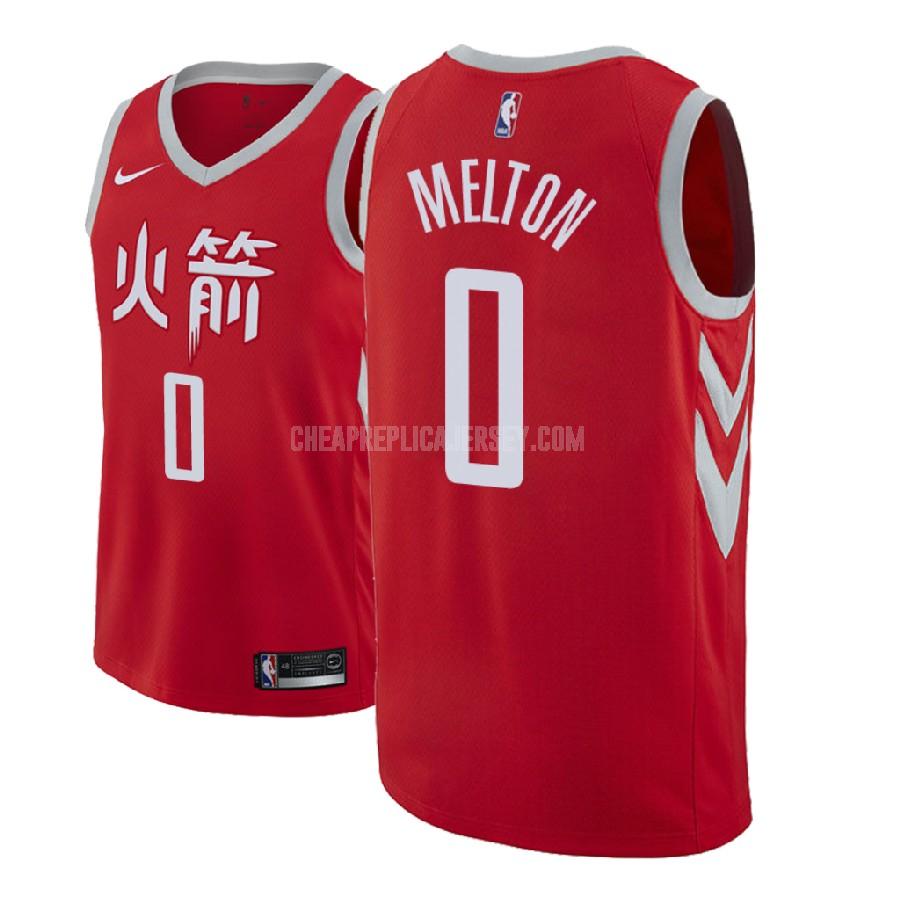 2018 nba draft men's houston rockets de'anthony melton 0 red city edition replica jersey