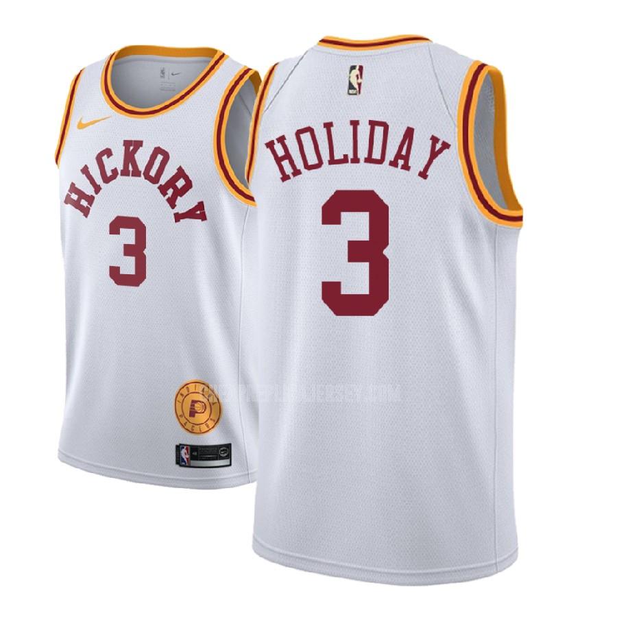 2018 nba draft men's indiana pacers aaron holiday 3 white classic edition replica jersey
