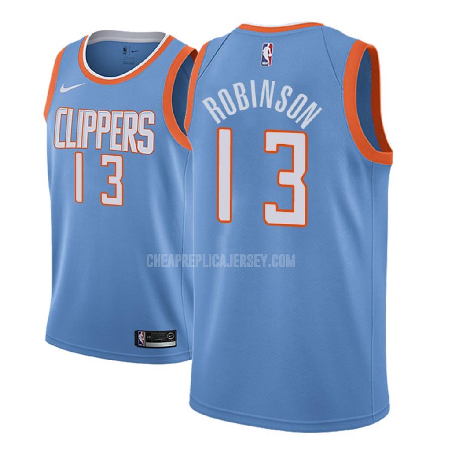 2018 nba draft men's los angeles clippers jerome robinson 13 blue city edition replica jersey