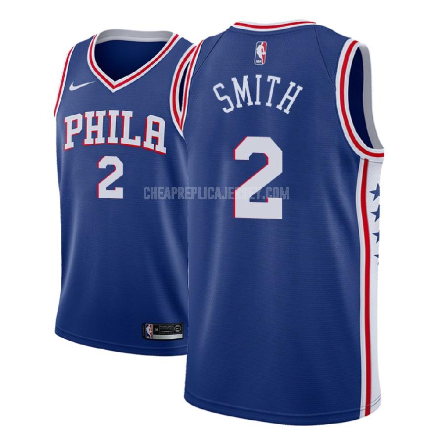 2018 nba draft men's philadelphia 76ers zhaire smith 2 blue icon replica jersey