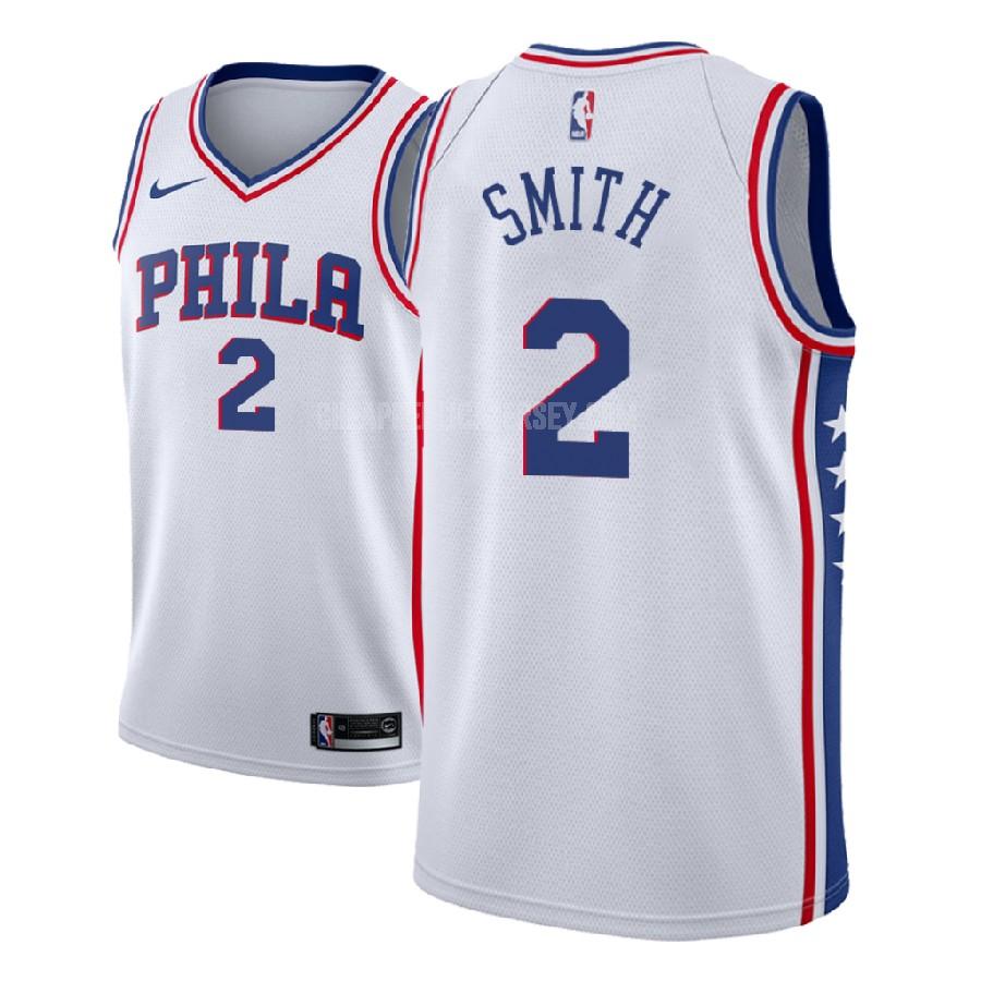 2018 nba draft men's philadelphia 76ers zhaire smith 2 white association replica jersey