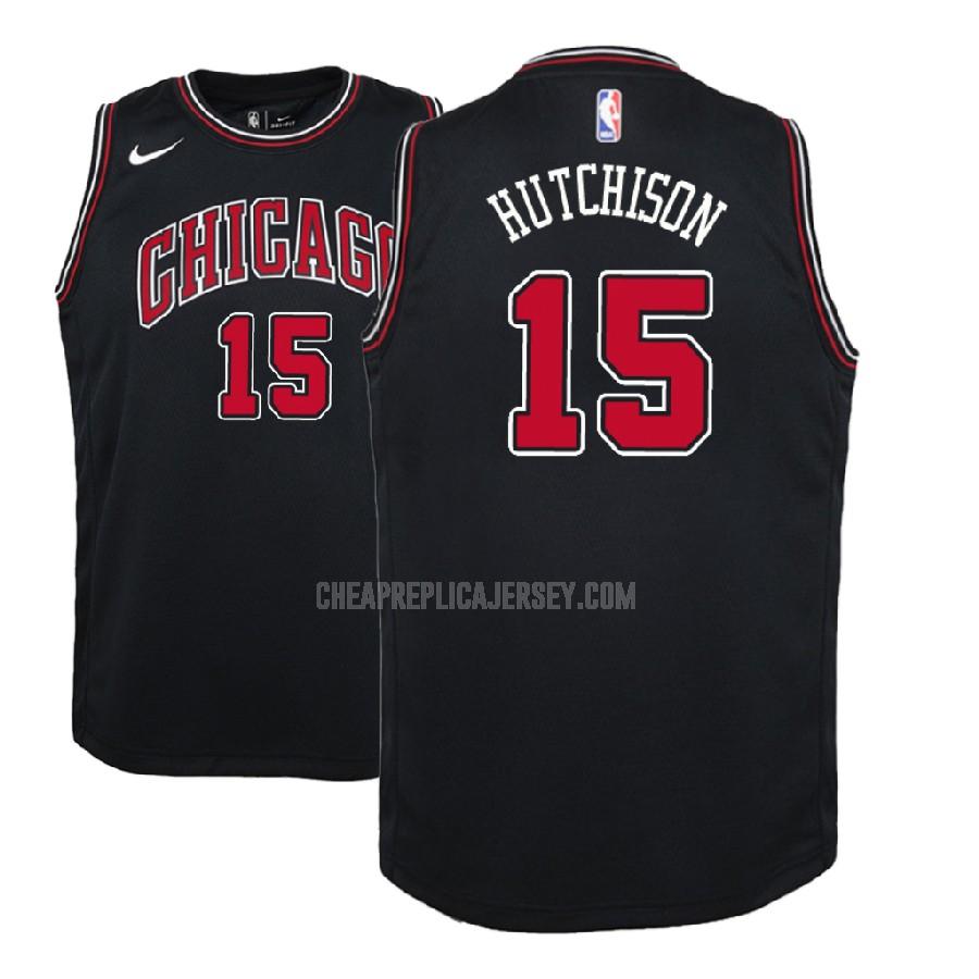 2018 nba draft youth chicago bulls chandler hutchison 15 black statement replica jersey
