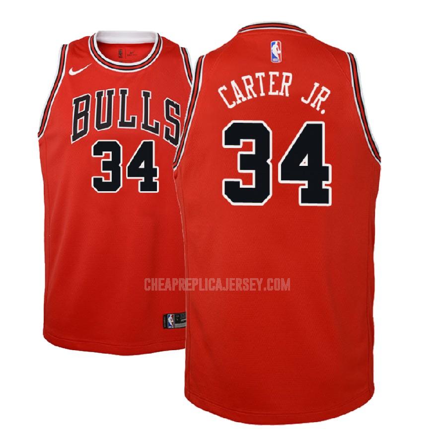 2018 nba draft youth chicago bulls wendell carter jr 34 red icon replica jersey