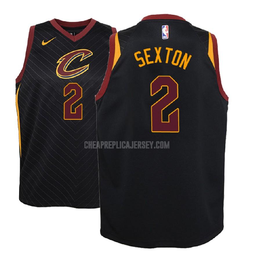 2018 nba draft youth cleveland cavaliers collin sexton 2 black statement replica jersey