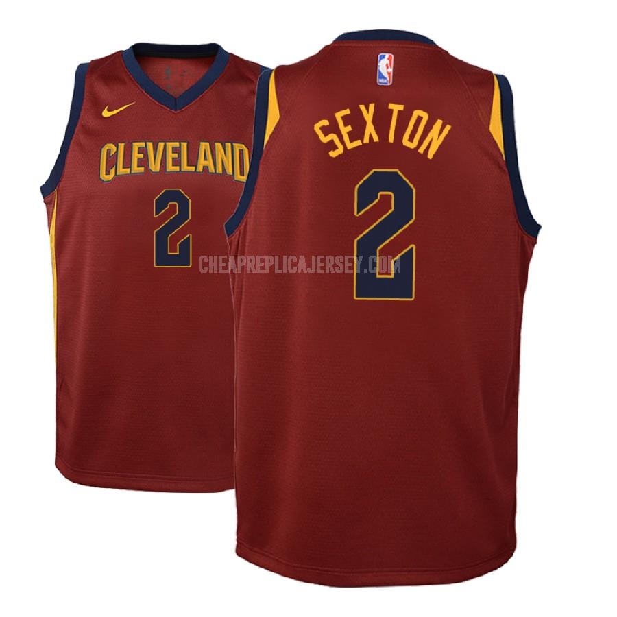 2018 nba draft youth cleveland cavaliers collin sexton 2 red icon replica jersey