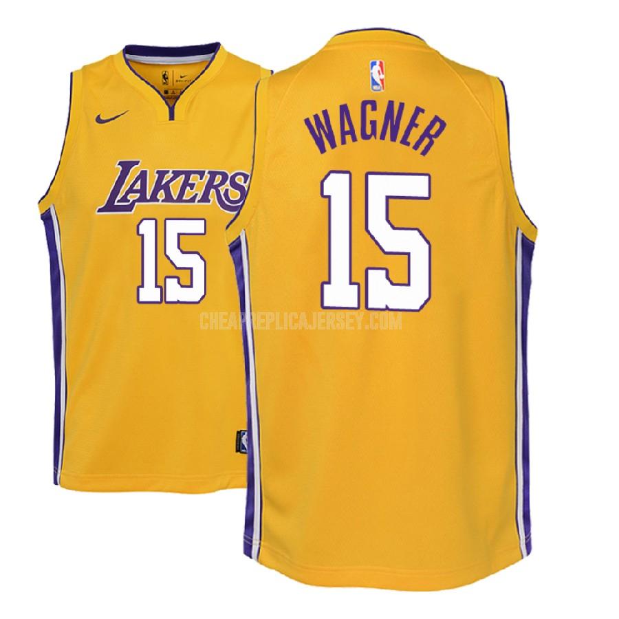 2018 nba draft youth los angeles lakers moritz wagner 15 yellow icon replica jersey