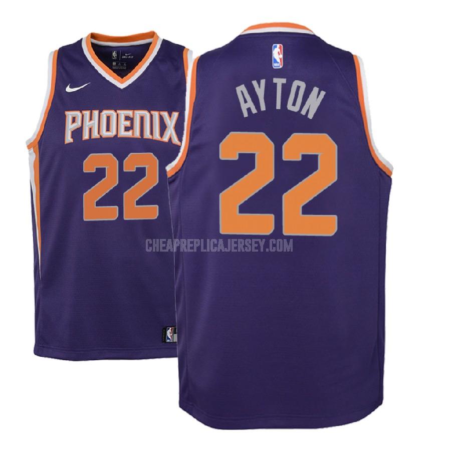 2018 nba draft youth phoenix suns deandre ayton 22 purple icon replica jersey