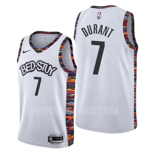2019-20 men's brooklyn nets kevin durant 7 white city edition replica jersey