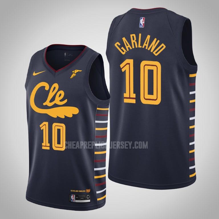 2019-20 men's cleveland cavaliers darius garland 10 navy city edition replica jersey