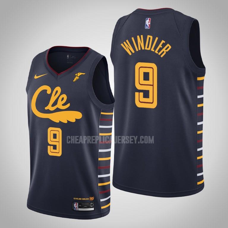 2019-20 men's cleveland cavaliers dylan windler 9 navy city edition replica jersey