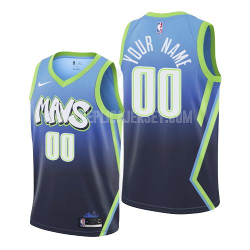 2019-20 men's dallas mavericks custom 1 blue city edition replica jersey
