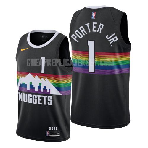 2019-20 men's denver nuggets michael porter jr 1 black city edition replica jersey