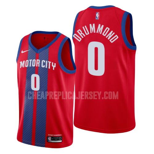 2019-20 men's detroit pistons andre drummond 0 red city edition replica jersey