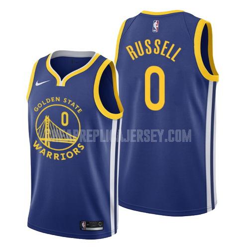 2019-20 men's golden state warriors d'angelo russell 0 blue icon replica jersey