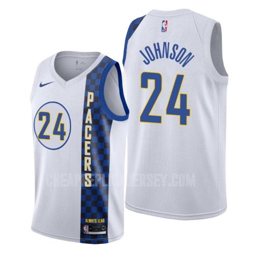 2019-20 men's indiana pacers alize johnson 24 white city edition replica jersey