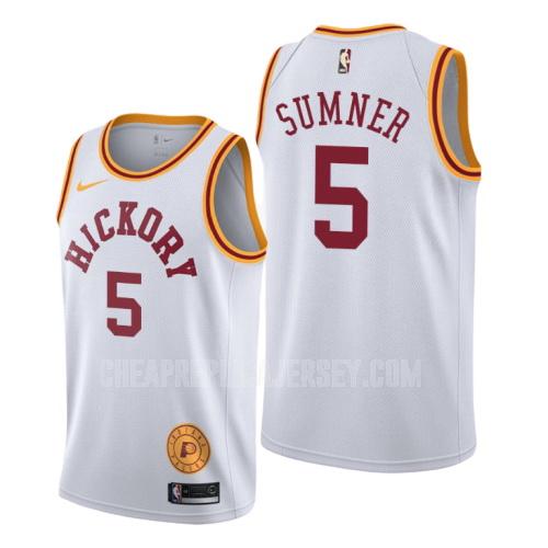 2019-20 men's indiana pacers edmond sumner 5 white classic edition replica jersey