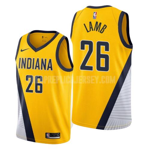 2019-20 men's indiana pacers jeremy lamb 26 yellow statement replica jersey