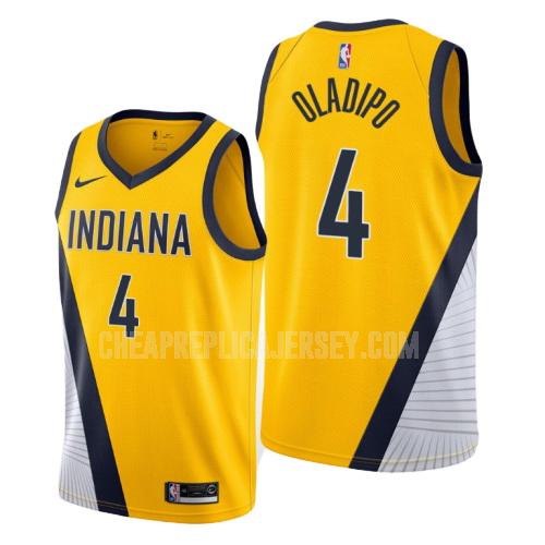 2019-20 men's indiana pacers victor oladipo 4 yellow statement replica jersey