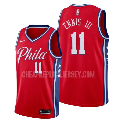 2019-20 men's philadelphia 76ers james ennis iii 11 red statement replica jersey