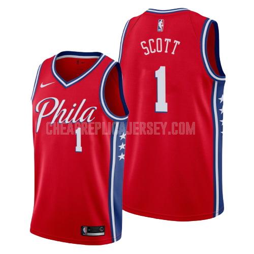 2019-20 men's philadelphia 76ers mike scott 1 red statement replica jersey