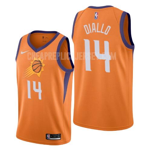 2019-20 men's phoenix suns cheick diallo 14 orange statement replica jersey