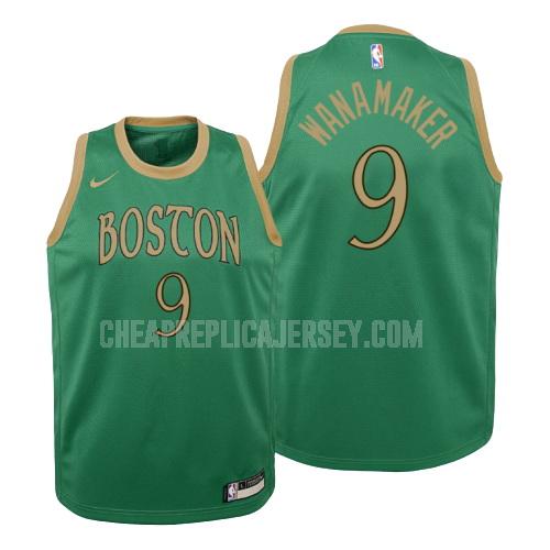 2019-20 youth boston celtics brad wanamaker 9 green white number replica jersey