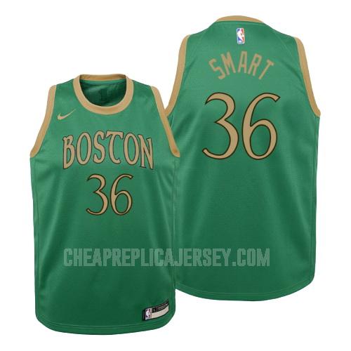 2019-20 youth boston celtics marcus smart 36 green white number replica jersey